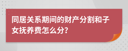 同居关系期间的财产分割和子女抚养费怎么分？