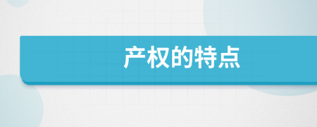 产权的特点