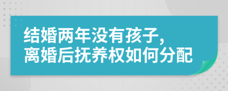 结婚两年没有孩子, 离婚后抚养权如何分配