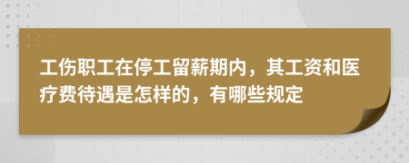 工伤职工在停工留薪期内，其工资和医疗费待遇是怎样的，有哪些规定