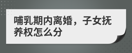 哺乳期内离婚，子女抚养权怎么分