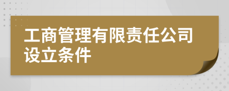 工商管理有限责任公司设立条件