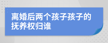 离婚后两个孩子孩子的抚养权归谁