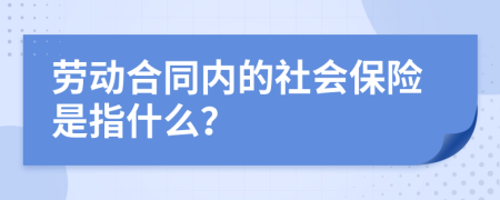 劳动合同内的社会保险是指什么？