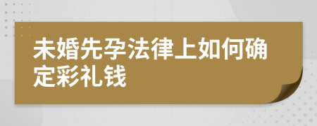 未婚先孕法律上如何确定彩礼钱