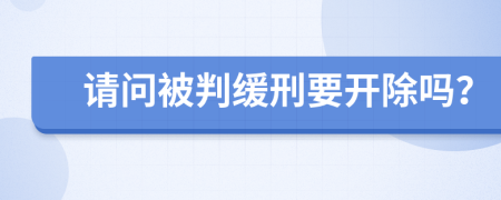 请问被判缓刑要开除吗？