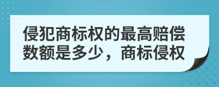 侵犯商标权的最高赔偿数额是多少，商标侵权