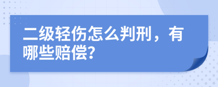 二级轻伤怎么判刑，有哪些赔偿？