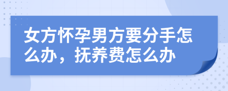 女方怀孕男方要分手怎么办，抚养费怎么办