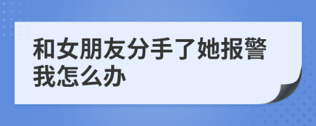 和女朋友分手了她报警我怎么办