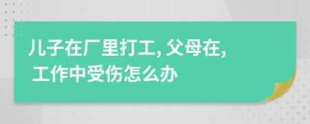 儿子在厂里打工, 父母在, 工作中受伤怎么办