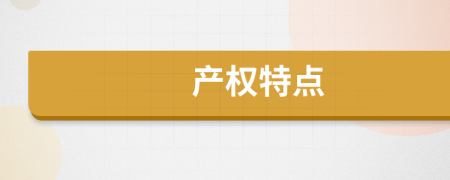 产权特点
