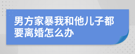 男方家暴我和他儿子都要离婚怎么办