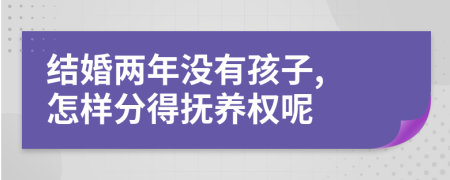 结婚两年没有孩子, 怎样分得抚养权呢