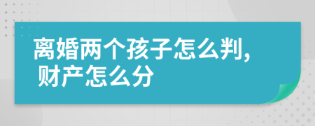 离婚两个孩子怎么判, 财产怎么分