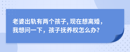 老婆出轨有两个孩子, 现在想离婚，我想问一下，孩子抚养权怎么办？