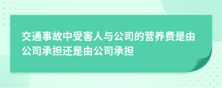 交通事故中受害人与公司的营养费是由公司承担还是由公司承担