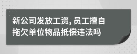 新公司发放工资, 员工擅自拖欠单位物品抵偿违法吗