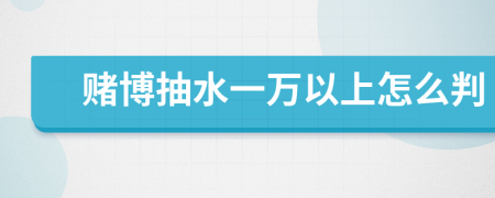 赌博抽水一万以上怎么判