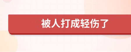 被人打成轻伤了