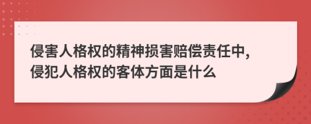 侵害人格权的精神损害赔偿责任中, 侵犯人格权的客体方面是什么