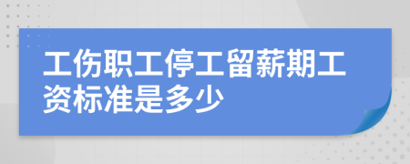 工伤职工停工留薪期工资标准是多少