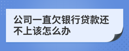 公司一直欠银行贷款还不上该怎么办