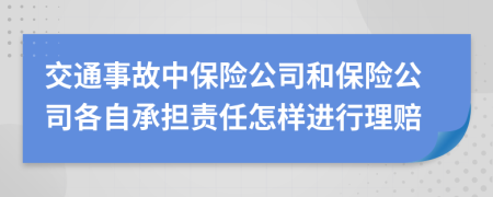 交通事故中保险公司和保险公司各自承担责任怎样进行理赔