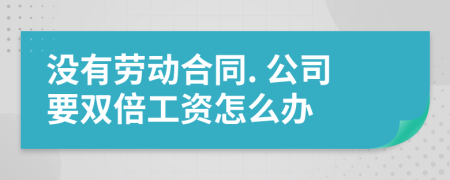 没有劳动合同. 公司要双倍工资怎么办