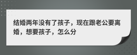 结婚两年没有了孩子，现在跟老公要离婚，想要孩子，怎么分