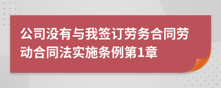 公司没有与我签订劳务合同劳动合同法实施条例第1章