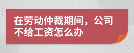 在劳动仲裁期间，公司不给工资怎么办