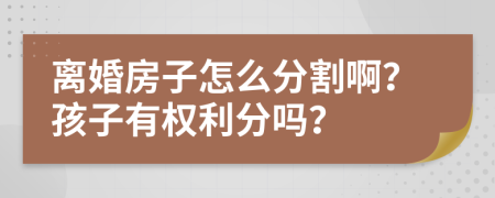 离婚房子怎么分割啊？孩子有权利分吗？