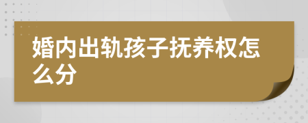 婚内出轨孩子抚养权怎么分