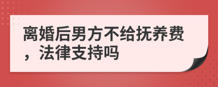 离婚后男方不给抚养费，法律支持吗