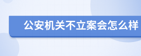 公安机关不立案会怎么样