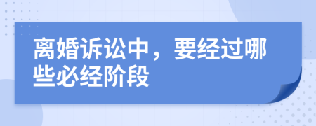 离婚诉讼中，要经过哪些必经阶段