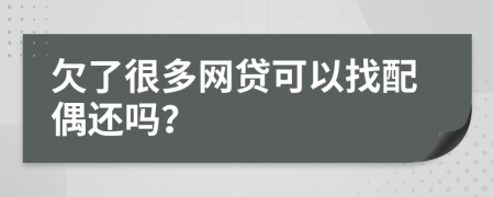 欠了很多网贷可以找配偶还吗？