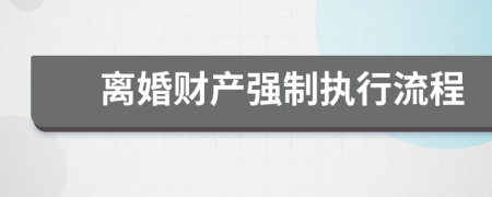 离婚财产强制执行流程