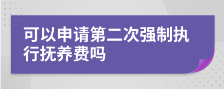 可以申请第二次强制执行抚养费吗