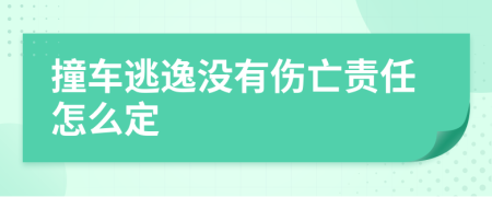 撞车逃逸没有伤亡责任怎么定