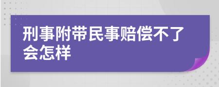 刑事附带民事赔偿不了会怎样