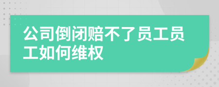 公司倒闭赔不了员工员工如何维权