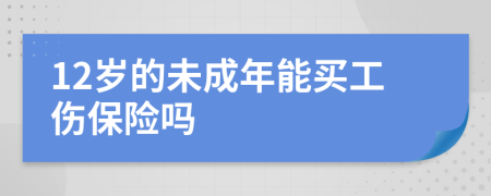 12岁的未成年能买工伤保险吗