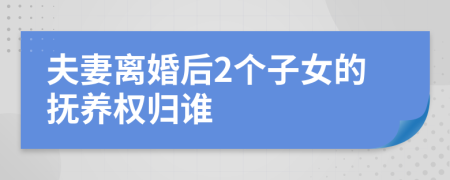 夫妻离婚后2个子女的抚养权归谁