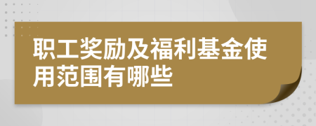 职工奖励及福利基金使用范围有哪些