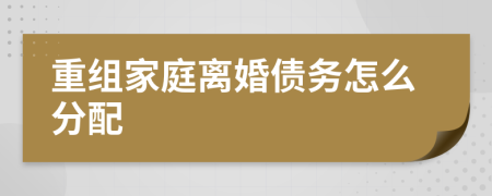 重组家庭离婚债务怎么分配