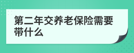 第二年交养老保险需要带什么