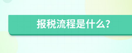 报税流程是什么？