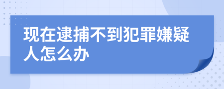 现在逮捕不到犯罪嫌疑人怎么办